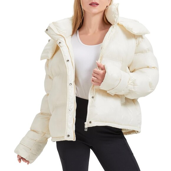 White Puffer Coat- NWT - Picture 1 of 6